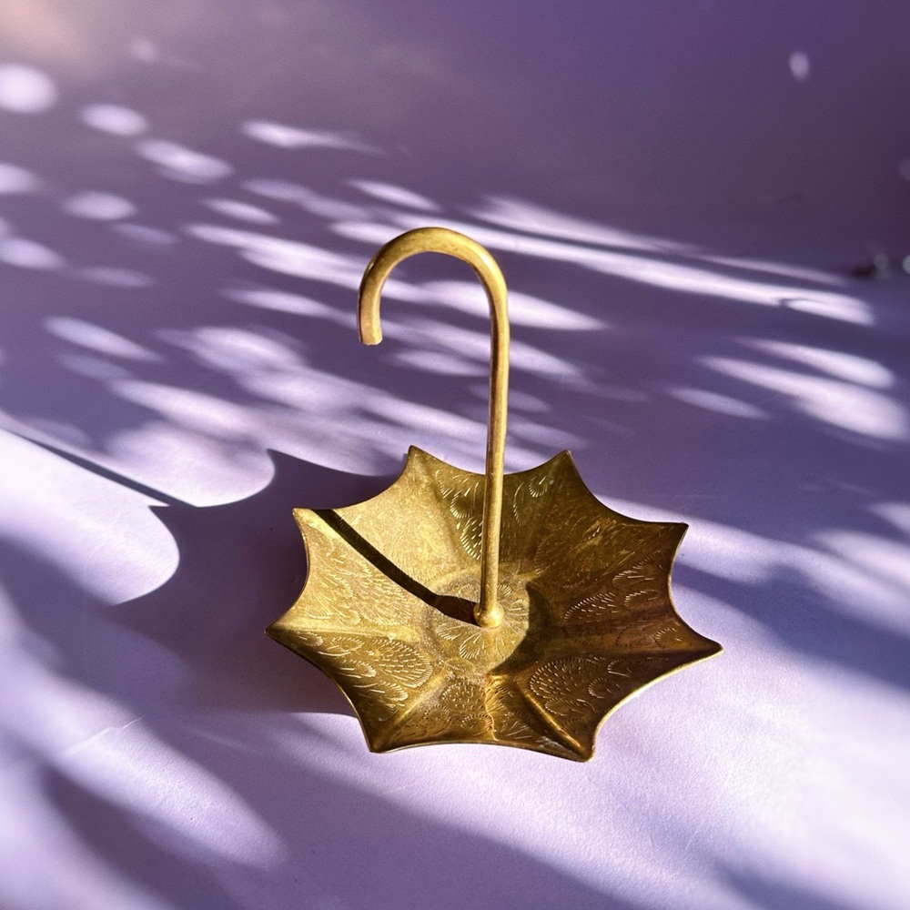 Brass Umbrella Shaped Jewelry Holder